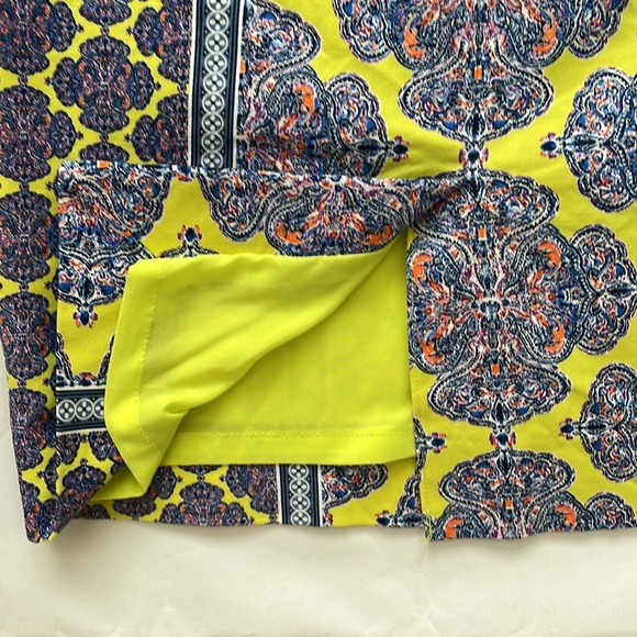 The Limited Pencil Skirt Size 4 Yellow Blue Orange - Picture 4 of 12